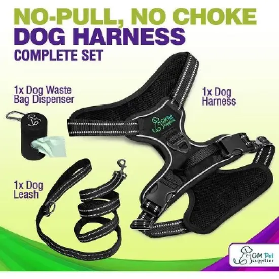 Gm Harness Leash Poo Bag Holder Set image {2}