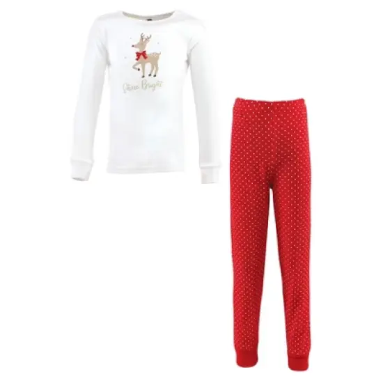 Hudson Baby Infant and Toddler Cotton Pajama Set, Fancy Rudolph image {4}