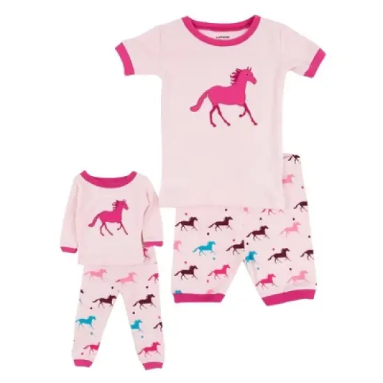 Leveret Girls and Doll Matching Short Pajamas image {13}