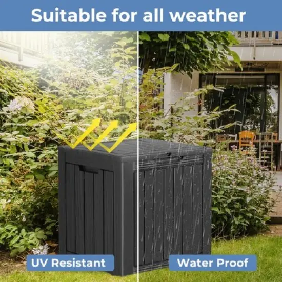 Chic Crate - 17.09'' W 30 Gallons Water Resistant Resin Lockable Deck Box image {3}