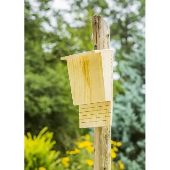 Evergreen Natural Wooden Bat House image {8}