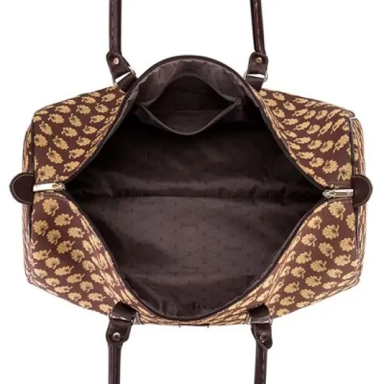 Signare USA Jane Austen Oak Brown Big Holdall/Duffel Bag image {6}