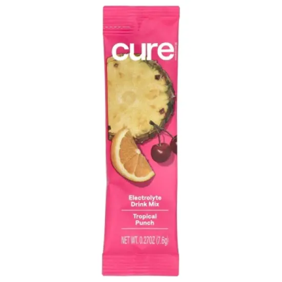 Cure Hydration Electrolyte Drink Mix, Tropical Punch, 14 Packets, 0.27 oz (7.6 g) Each image {2}