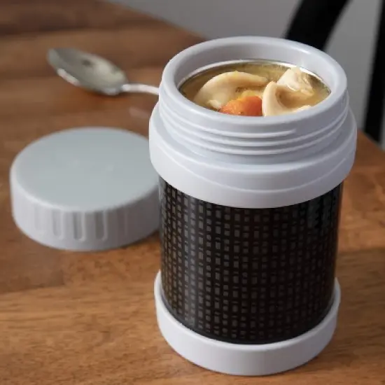 Kids Complete Lunch Box Tote Kit - Insulated Soft Bag Sleeve w Convertible Backpack Strap for Kids, 13oz Food Jar & Reusable Hard Ice Pack image {2}