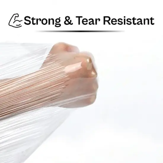 PSBM 1 Roll Opaque White Machine Length Hand Stretch Wrap, 20 in. x 5000 Ft. x 80 Ga image {4}