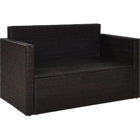 HomeStock Palm Harbor Outdoor Wicker Sofa image {5}