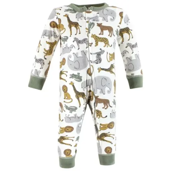 Hudson Baby Cotton Sleep and Play, Rustic Safari image {2}
