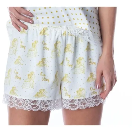 Disney Women's Beauty and The Beast Our Story Cami and Shorts Pajama Set image {3}