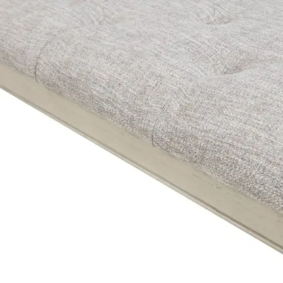 Beckett Tufted Accent Bench Light Gray/Natural - Madison Park Signature image {4}