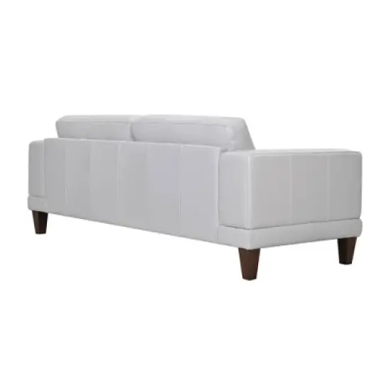 Wynne Genuine Leather Sofa Dove Gray - Armen Living image {3}