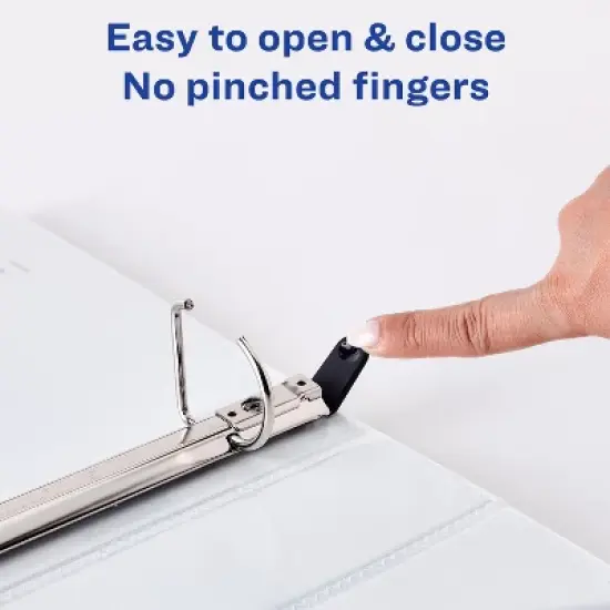 Avery Heavy-Duty View 3 Ring Binder, 1.5" One Touch Slant Rings, 1 White Binder (79372) image {4}