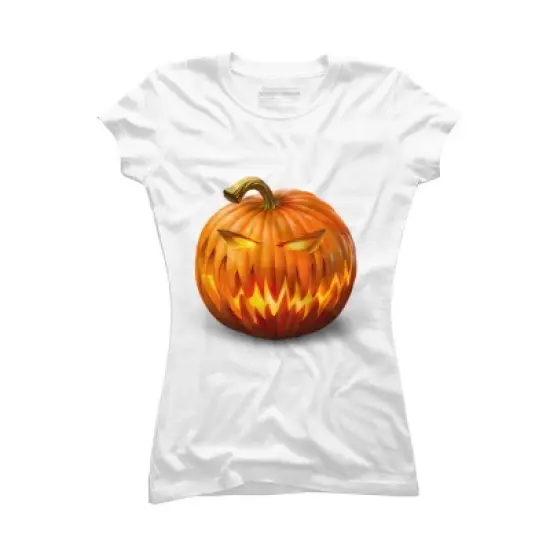 Junior's Design By Humans Jack O'Lantern By Ldarro T-Shirt image {4}