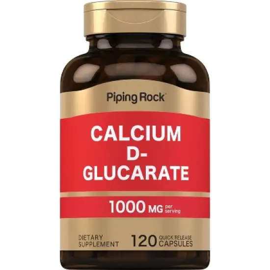 Piping Rock Calcium Supplement | Calcium D-Glucarate 1000mg | 120 Capsules image {7}