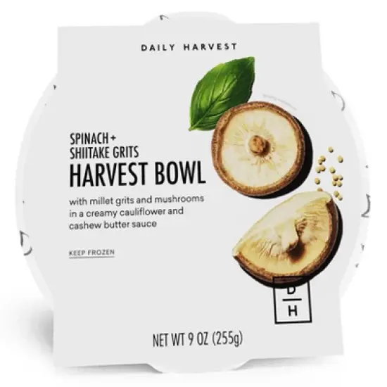 Daily Harvest Organic Frozen Gluten Free Spinach and Shiitake Grits Harvest Bowl - 9oz image {8}