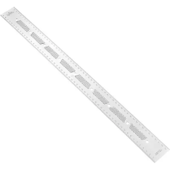 JessEm 07417 Stainless Steel 600mm Precision Ruler with Patented Flex Grip and Fade Resistant Markings image {1}