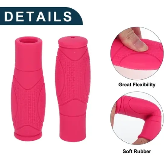 Unique Bargains Bike Handlebar Grips Covers 4.92" Pink 1 Pair image {2}