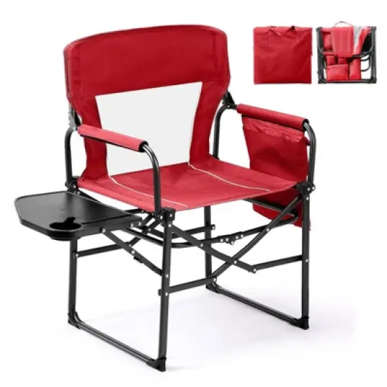 Karl Home Red Metal Folding Beach Chair(Set of 1) image {7}