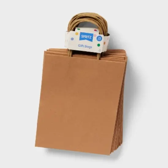 Multipack Gift Bags 25ct Kraft Brown - Spritz&trade; image {2}