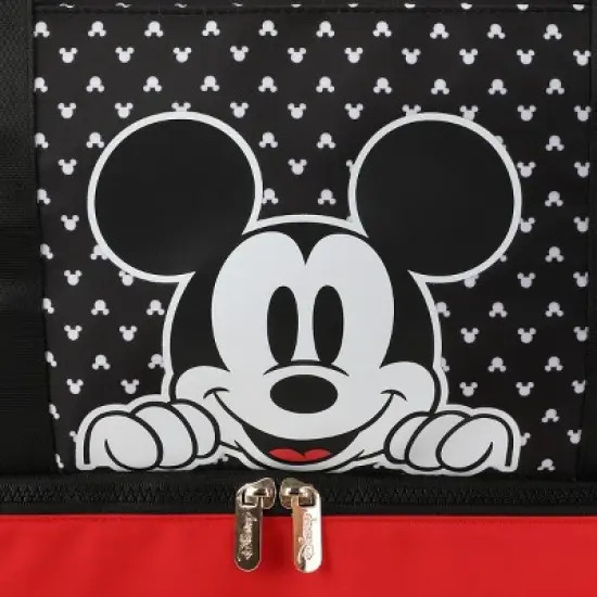 Disney Mickey Mouse Peeking Black 18" Nylon Duffle Bag image {2}