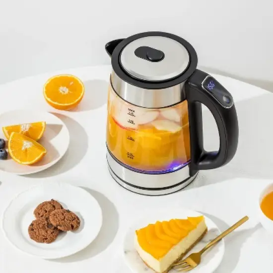 Aroma 1.7L Digital Programmable Kettle with Illumination: Borosilicate Glass, Automatic Shut-Off, Water Level Viewer image {6}