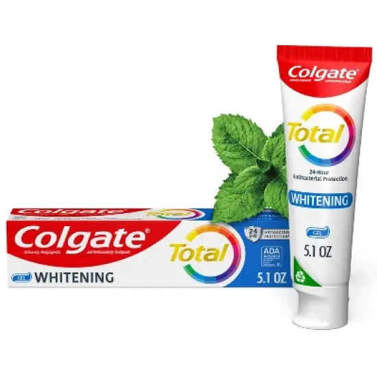 Colgate Total Whitening Toothpaste Gel - Mint - 5.1oz image {10}