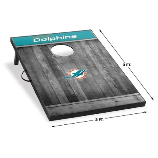 NFL Miami Dolphins 2'x3' Cornhole Board - Gray image {1}