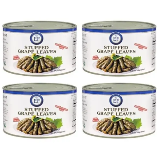 Eastern Feast - Stuffed Grape Leaves, 14 oz / 400g, (4 PACK) Vegan. image {5}