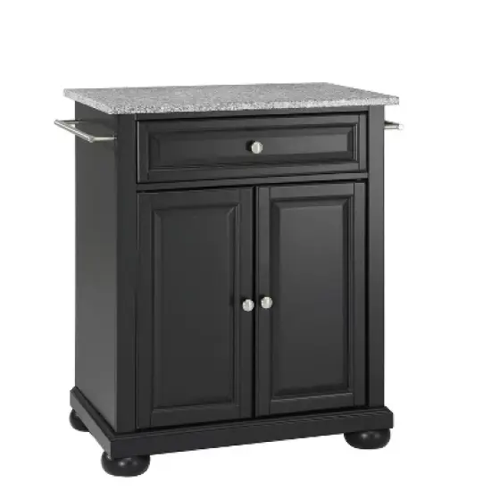 Alexandria Gray Granite Top Portable Kitchen Island/Cart - Crosley image {3}