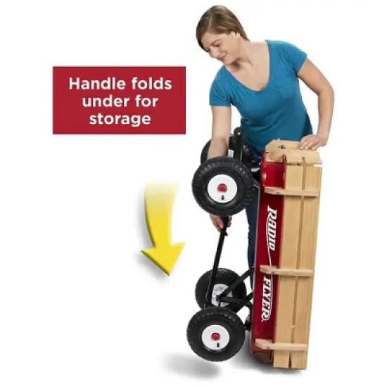 Radio Flyer Town and Country Wooden Wagon Kids Ride-On image {5}