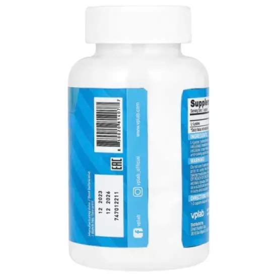 Vplab L-Lysine, 1,000 mg, 90 Caplets image {2}