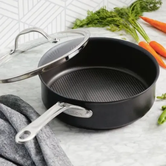 Anolon X Hybrid 3.5qt Nonstick Induction Saute Pan with Lid Super Dark Gray image {9}