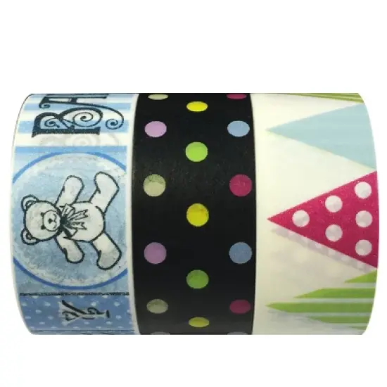 Wrapables Baby Shower Washi Masking Tape (Set of 3) image {3}