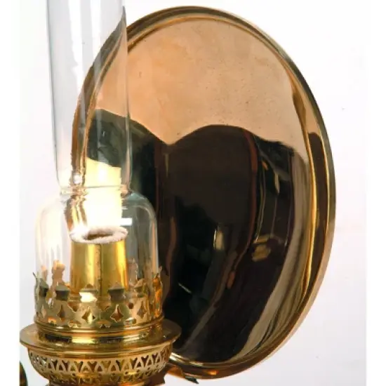 Solid Brass 6 1/2" Reflector for French Alps Brass Oil Lamps image {3}