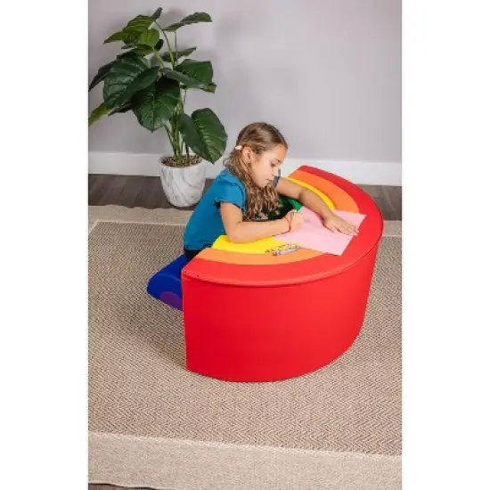 Bintiva Rainbow Arch Trio &ndash; 3-Piece Soft Play Climber Set with Vegan Leather and Dense Foam &ndash; Multisensory Gross Motor Toy image {5}