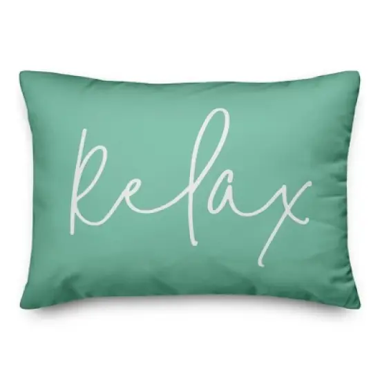 Creative Products Relax Thin Script Mint 14x20 Indoor / Outdoor Pillow image {8}