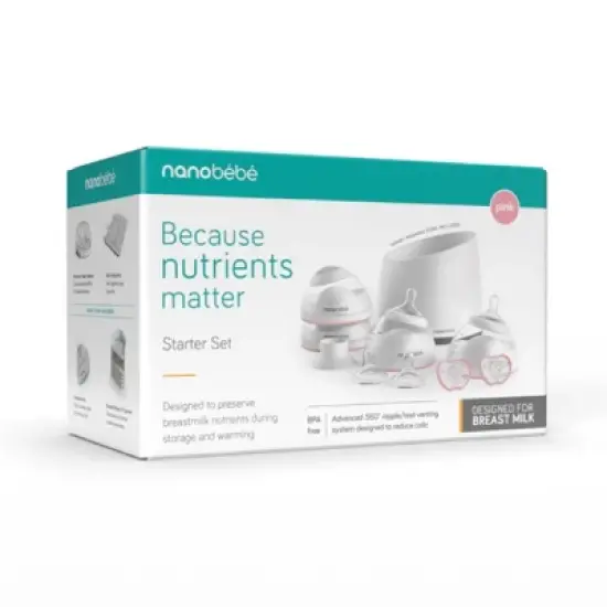 nanobebe Baby Bottle Starter Set with Warmer & Pacifier image {1}