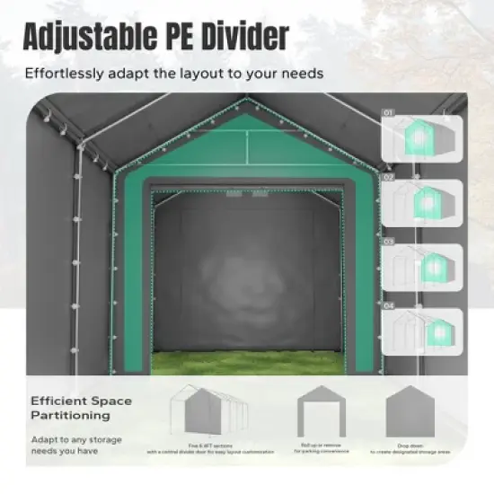 Captiva Designs 13&rsquo;x26&rsquo; & 13&rsquo;x32&rsquo; Heavy-Duty Canopy Tents &ndash; Waterproof, UV Resistant with Vents & Sidewalls for Events, Markets, Weddings, and Parties image {10}