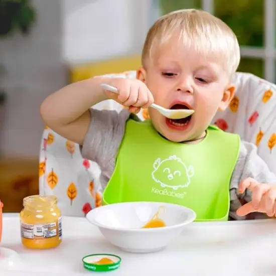 KeaBabies 2-Pack Silicone Bibs For Babies, Food Grade Silicone Baby Bibs for Eating, Feeding, Toddler Bibs, Boys, Girls image {5}