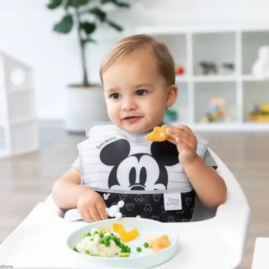 Bumkins 2pc Mickey Mouse Dinnerware Set - Light Blue image {4}