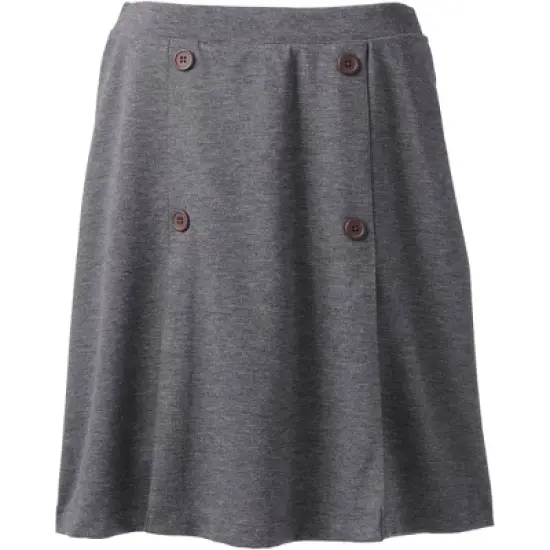 Lands' End Lands' End School Uniform Women's Ponte Button Front Skort image {3}