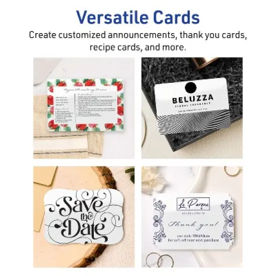 Avery Cards with Rounded Corners, 4" x 6", Glossy White, 20ct image {2}