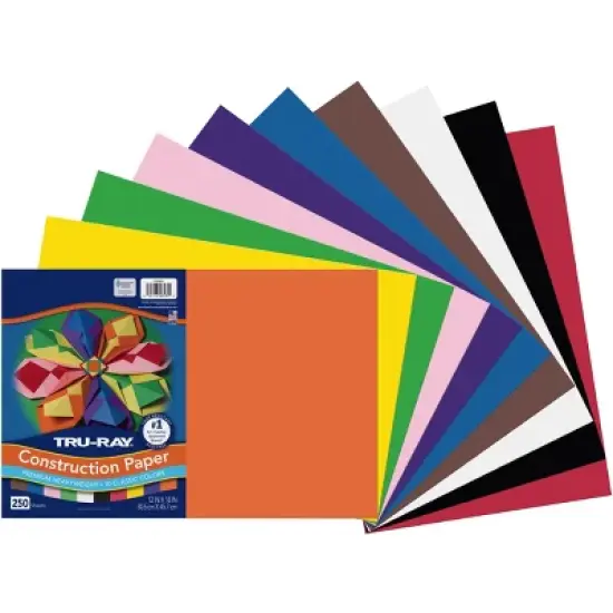 Tru-Ray Construction Paper, 12 x 18 Inches, Assorted Classic Color, Pack of 250 image {2}