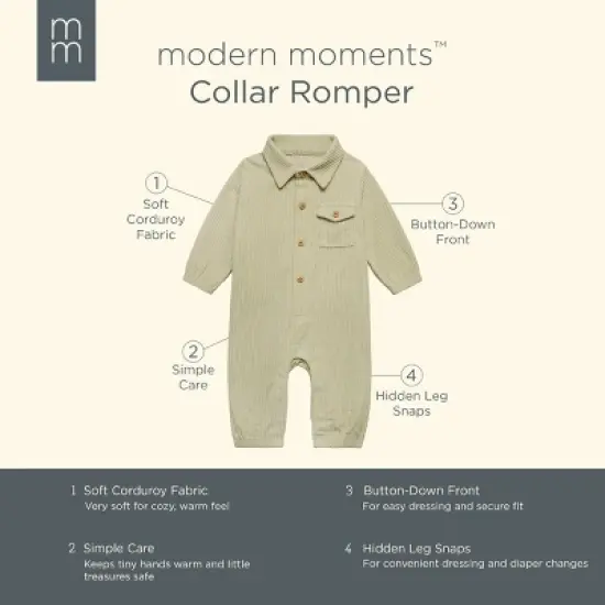 Modern Moments&trade; by Gerber Baby Boys' Corduroy Romper image {8}