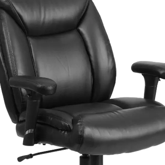 Emma and Oliver 400 lb. Big & Tall Mid-Back Deep Tufted Ergonomic Task Office Chair & Arms image {4}