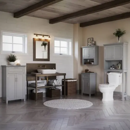 Somerset Two Door Wall Cabinet with Open Shelf - RiverRidge Home image {2}