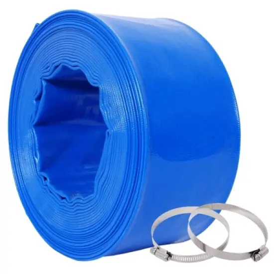 NAYSAYE Cleaning Tool Pool Backwash Hose 3 Inch 50FT Reinforced PVC Discharge Hose for Filter Pump, Blue, 10.8"*11.40"*5.90" image {2}
