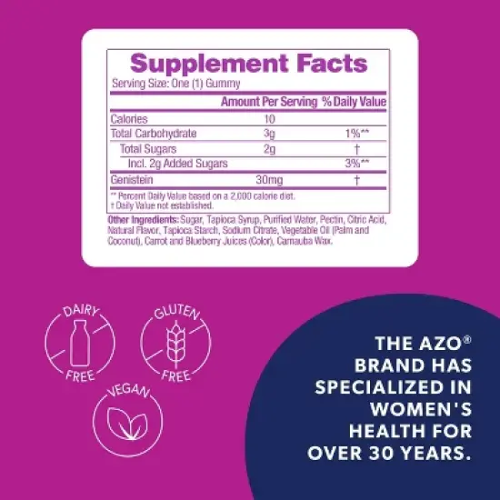 AZO Menopause Relief - Daytime Menopause Vegan Gummies - 30ct image {3}