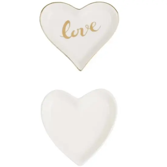 Unique Bargains Trinket Ceramic Jewelry Tray for Organizing Earrings Necklaces Bracelets 3.5x3.6x0.5inch image {6}
