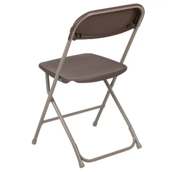 Emma and Oliver Set of 2 Stackable Folding Plastic Chairs - 650 LB Weight Capacity image {13}