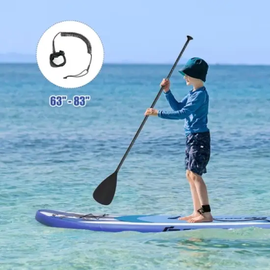 Costway 11&rsquo; Inflatable Stand Up Paddle Board SUP W/Carrying Bag Aluminum Paddle Navy image {2}